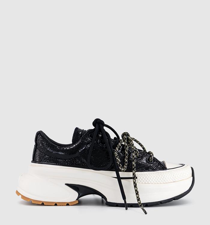Converse Run Star Crush Trainers Black Metallic Egret Black