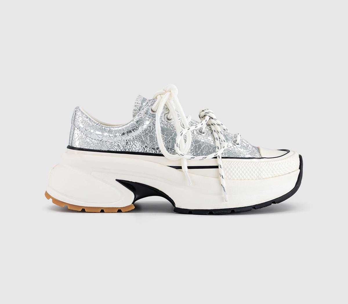 Converse Womens Run Star Crush Trainers Pure Silver Egret Black Multi, 5.5