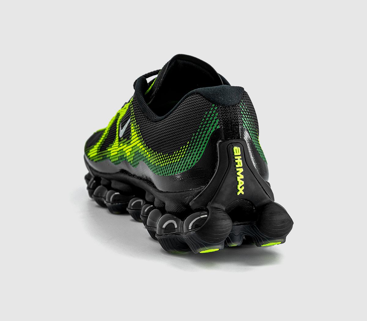 NikeAir Liquid Max TrainersBlack Chrome Green Apple Volt Radiant Greenclear