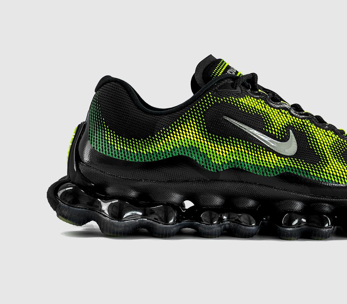 NikeAir Liquid Max TrainersBlack Chrome Green Apple Volt Radiant Greenclear