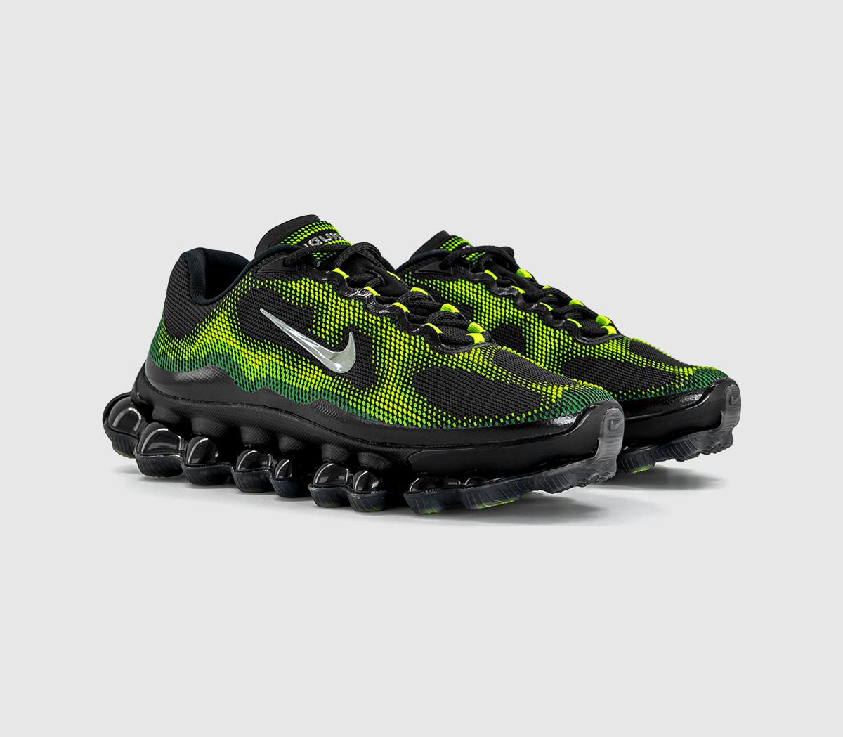 NikeAir Liquid Max TrainersBlack Chrome Green Apple Volt Radiant Greenclear