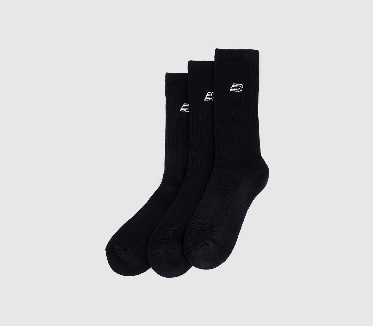 New Balance SocksNB Patch Logo 3pk Crew SocksBlack