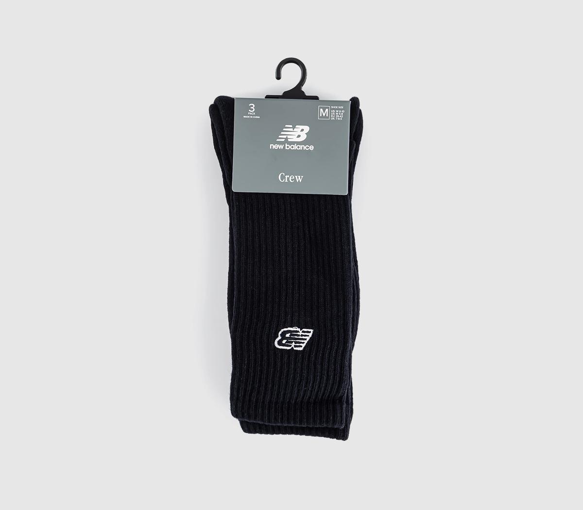 New Balance SocksNB Patch Logo 3pk Crew SocksBlack