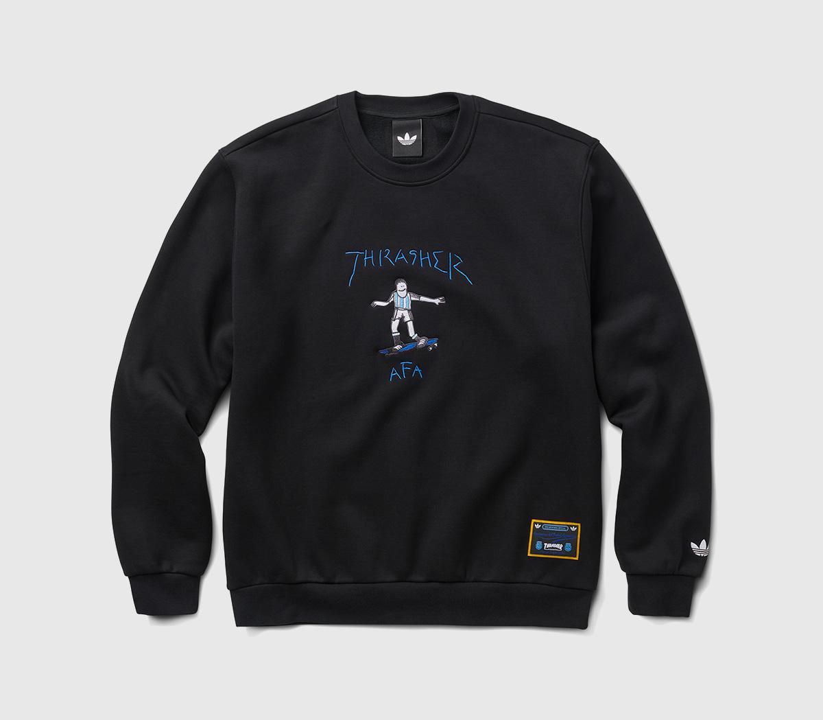 adidasadidas x Thrasher Gonz Crew NeckBlack