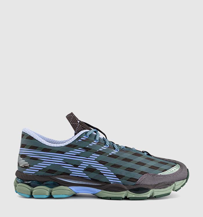 ASICS US8-S GEL-SJ33 Trainers Kiko Curation Roasted Coffee Periwinkle Blue
