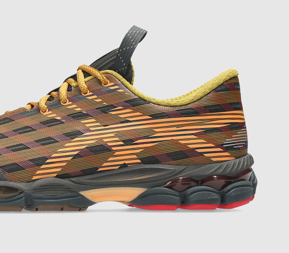 ASICSUS8-S Gel-SJ33 TrainersKiko Curation Black Coffee Orange Lily
