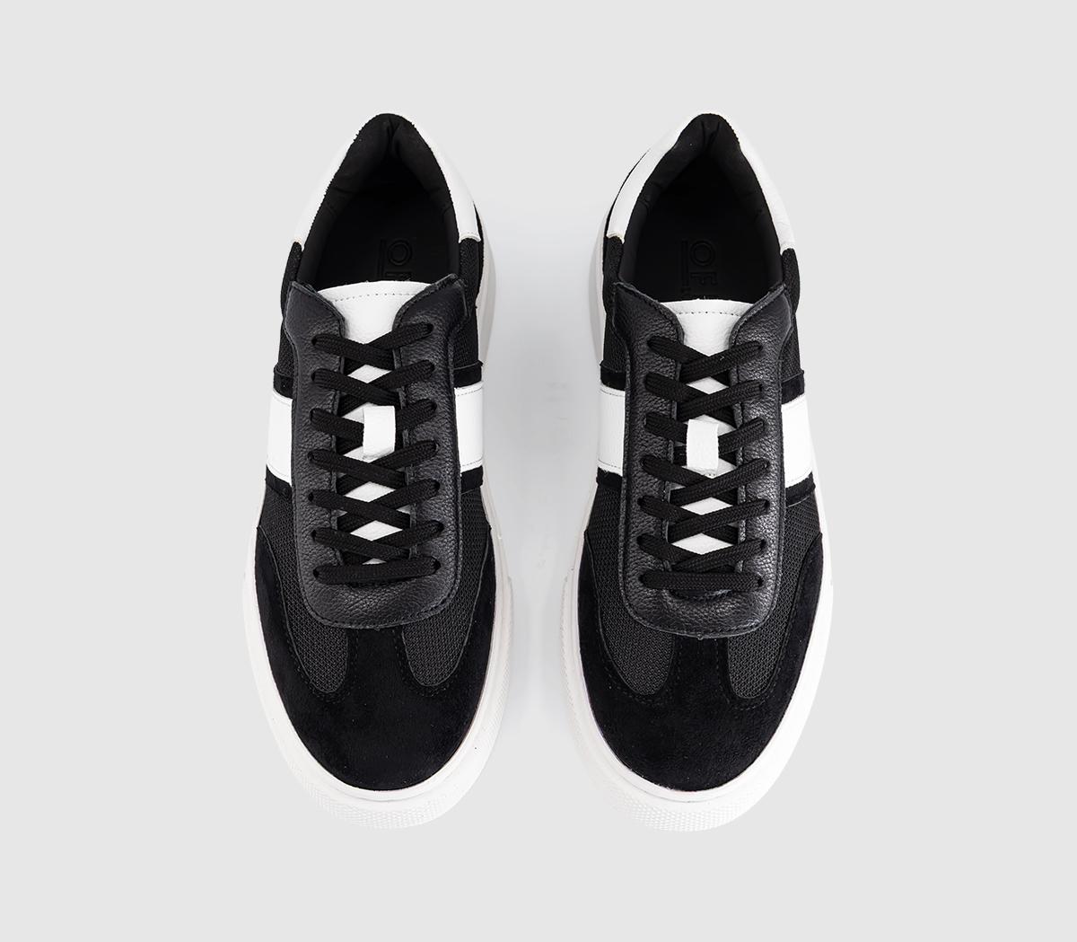 OFFICECaspian Retro Mesh TrainersBlack White
