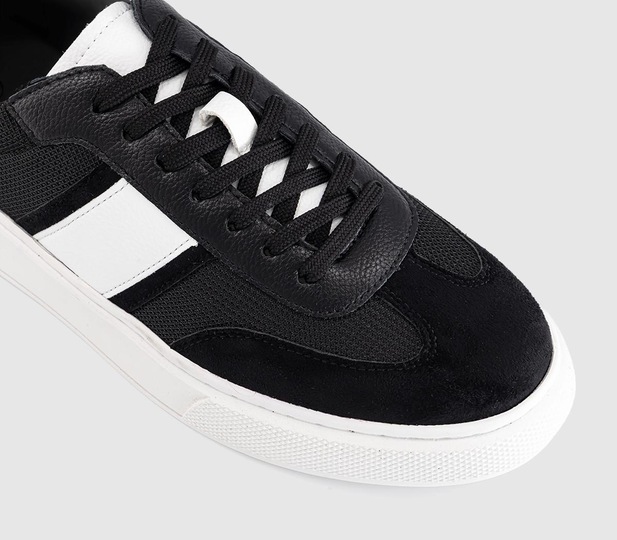 OFFICECaspian Retro Mesh TrainersBlack White