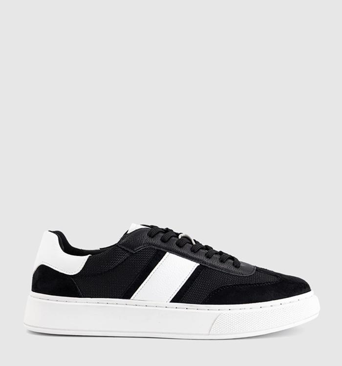 OFFICE Caspian Retro Mesh Trainers Black White