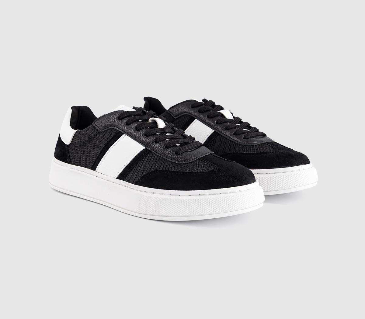 OFFICECaspian Retro Mesh TrainersBlack White