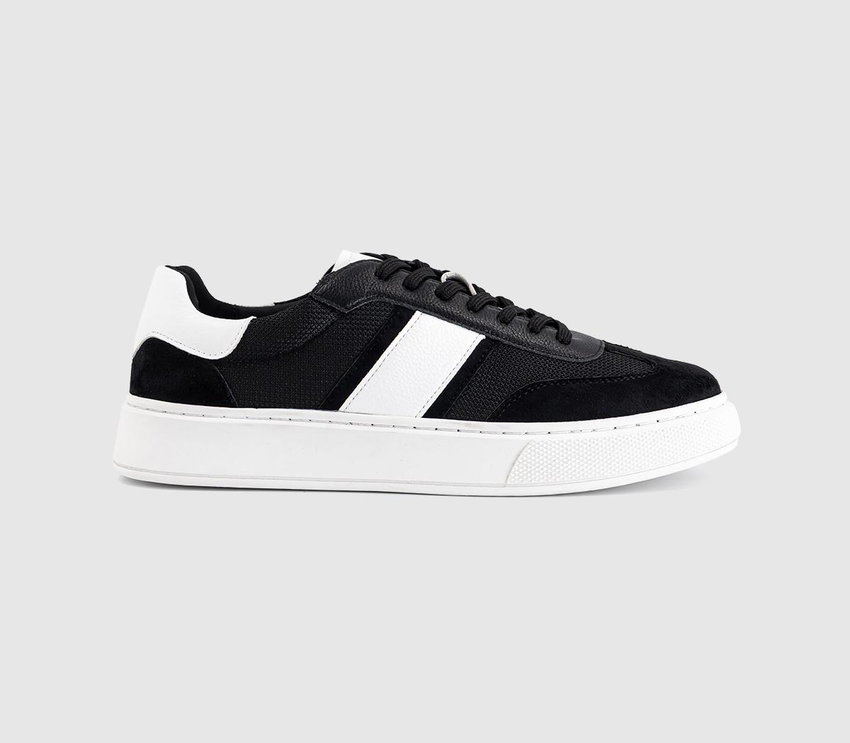 OFFICECaspian Retro Mesh TrainersBlack White