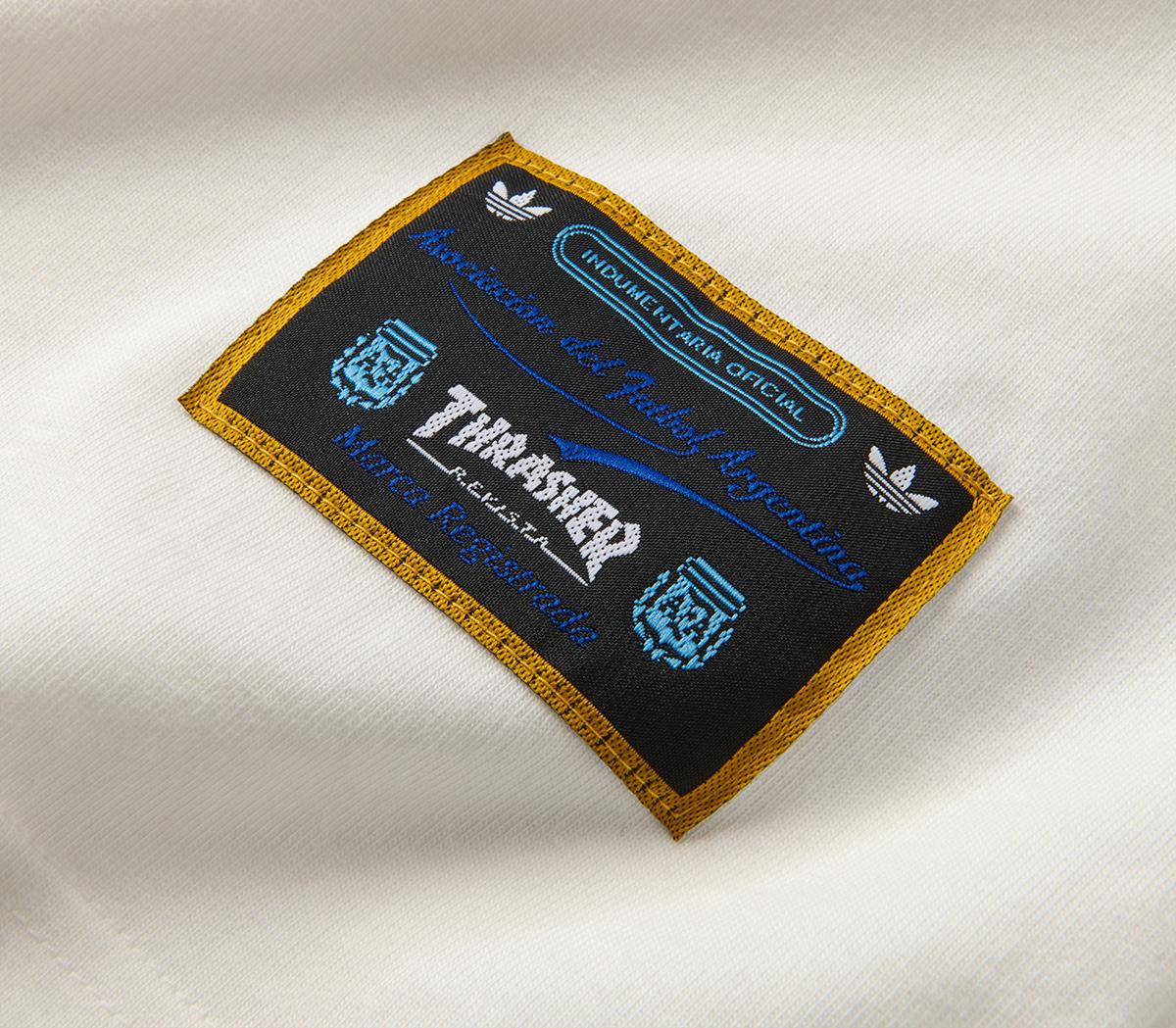 adidasx Thrasher Argentina Tee ShirtAfa Core White
