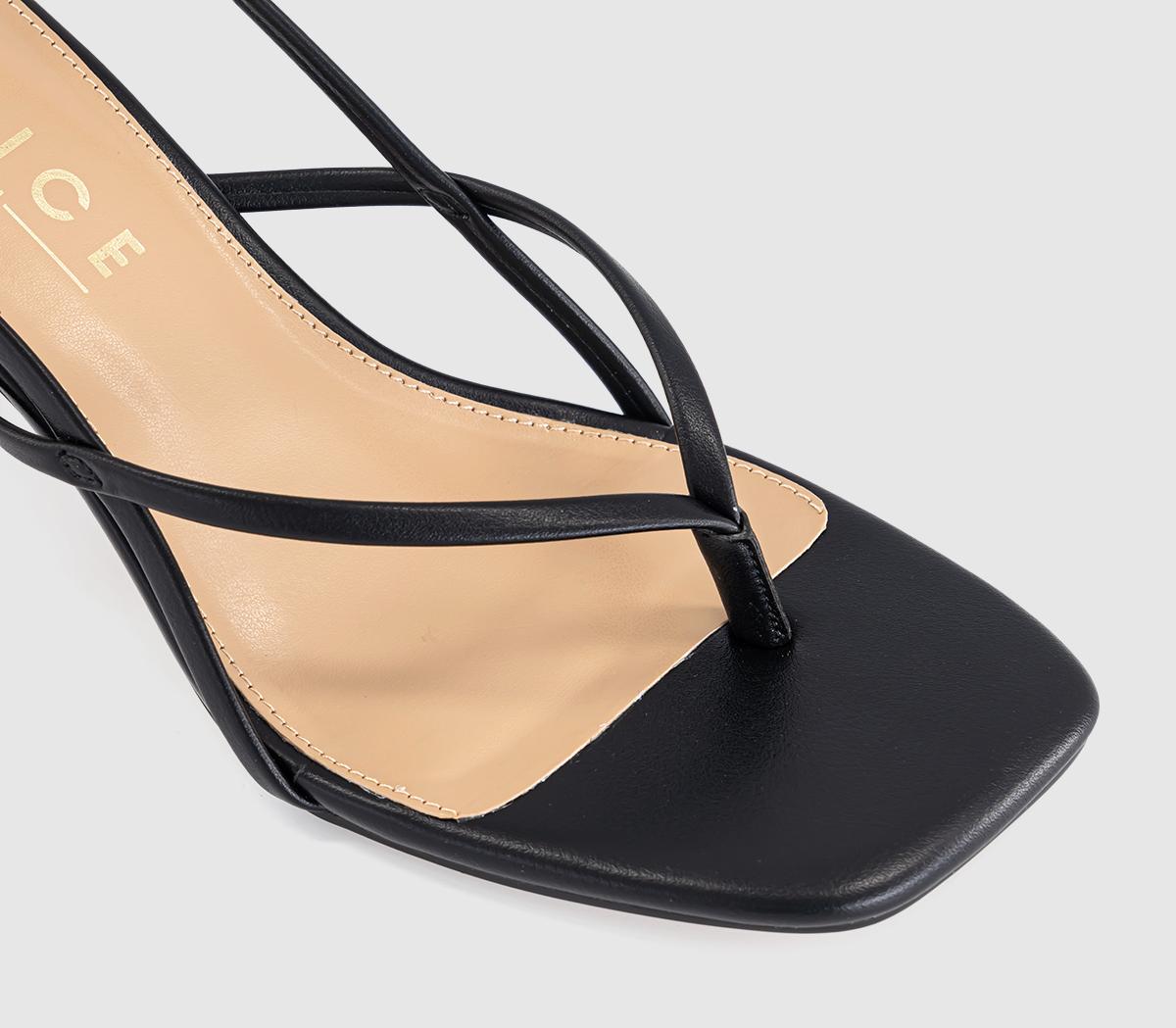 OFFICEMokka Toepost Slingback Heeled SandalsBlack