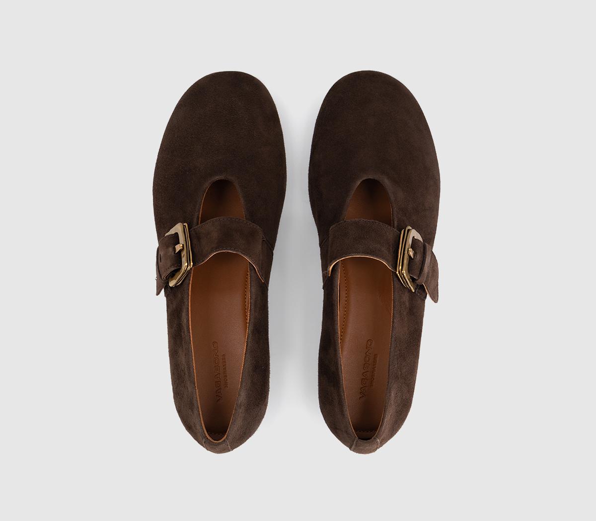 Vagabond ShoemakersAleya Strap Ballet FlatsCoffee Suede