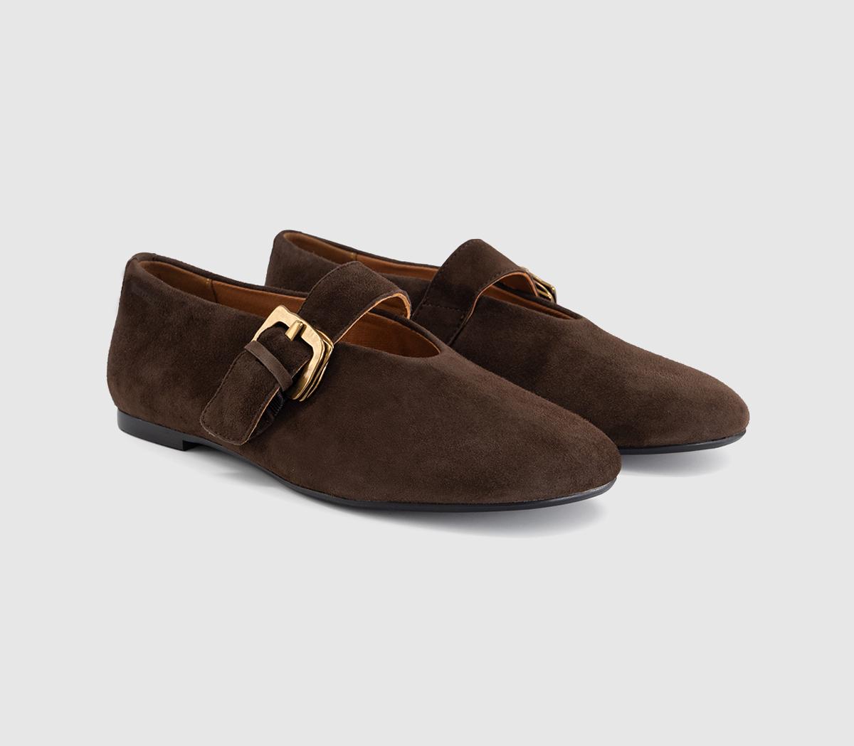 Vagabond ShoemakersAleya Strap Ballet FlatsCoffee Suede