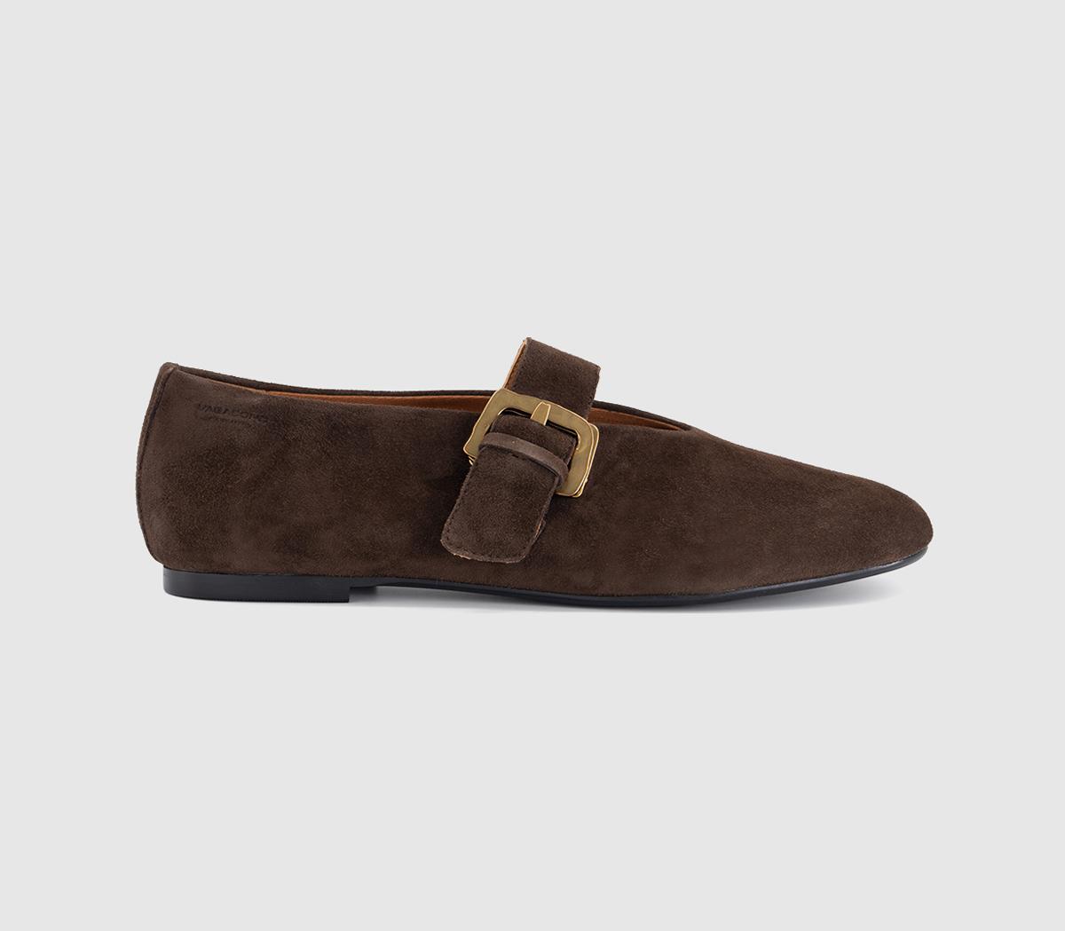 Vagabond ShoemakersAleya Strap Ballet FlatsCoffee Suede