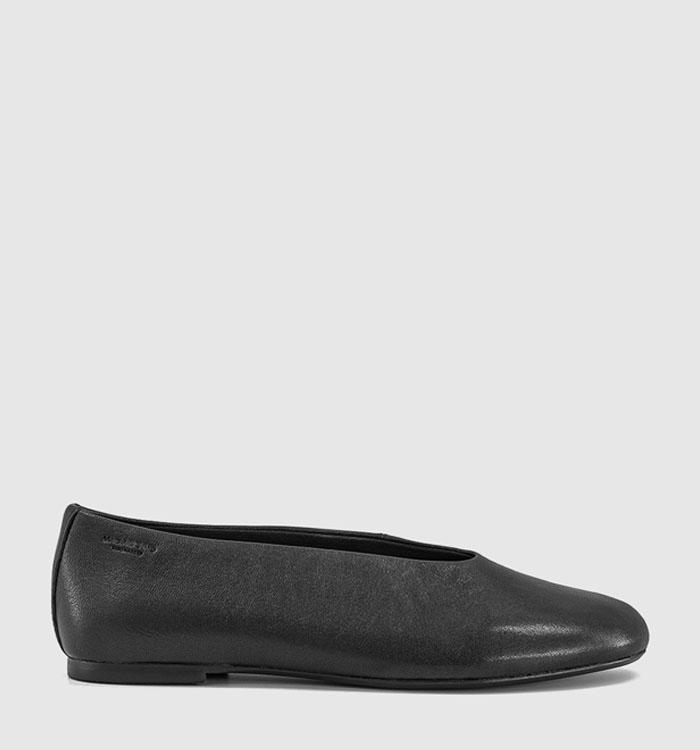 Vagabond Shoemakers Aleya Ballet Flats Black Leather