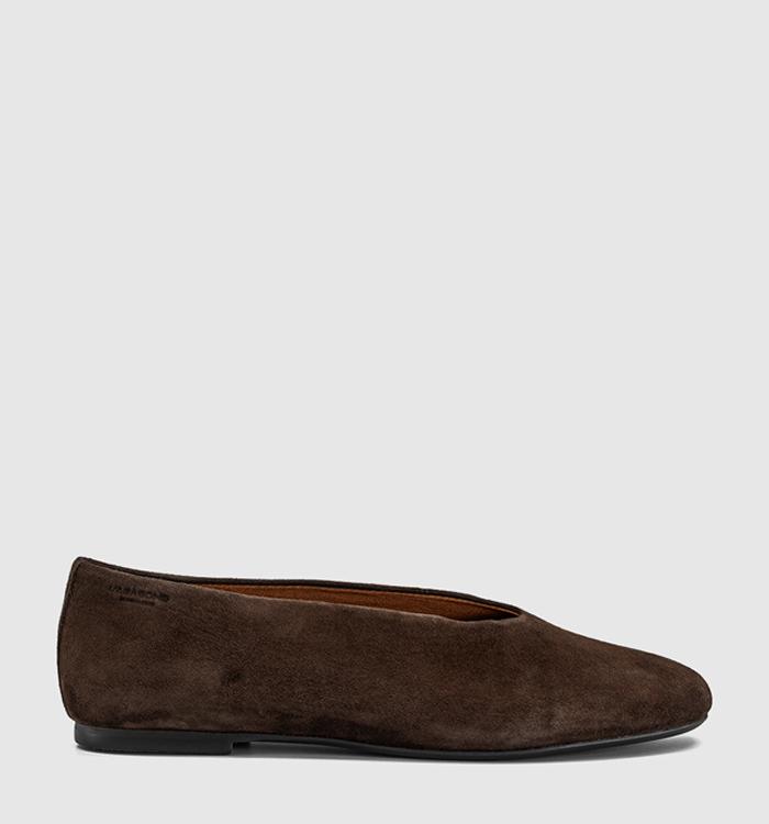 Vagabond Shoemakers Aleya Ballet Pumps Coffee Suede