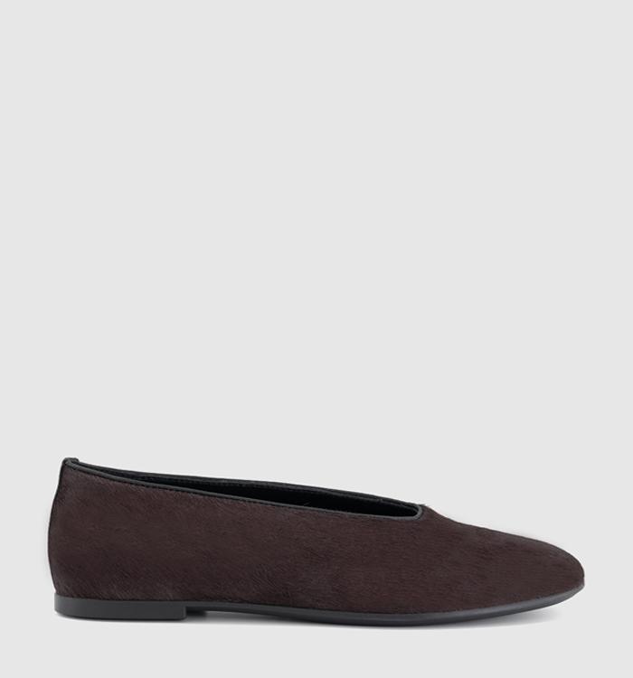 Vagabond Shoemakers Aleya Ballet Flats Chocolate Hair On