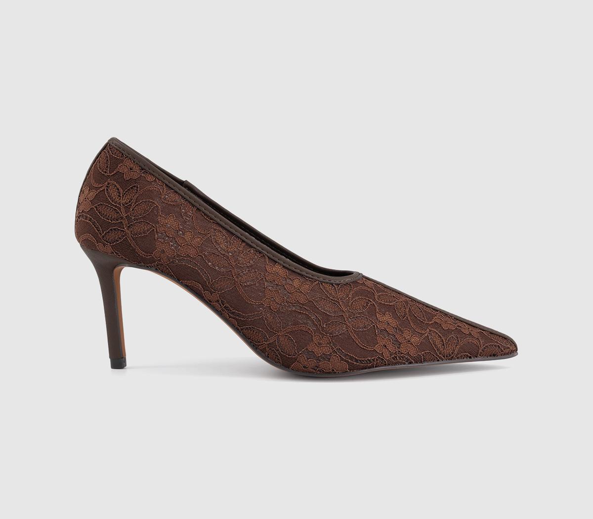 OFFICEMaster Lace High Vamp Court HeelsBrown