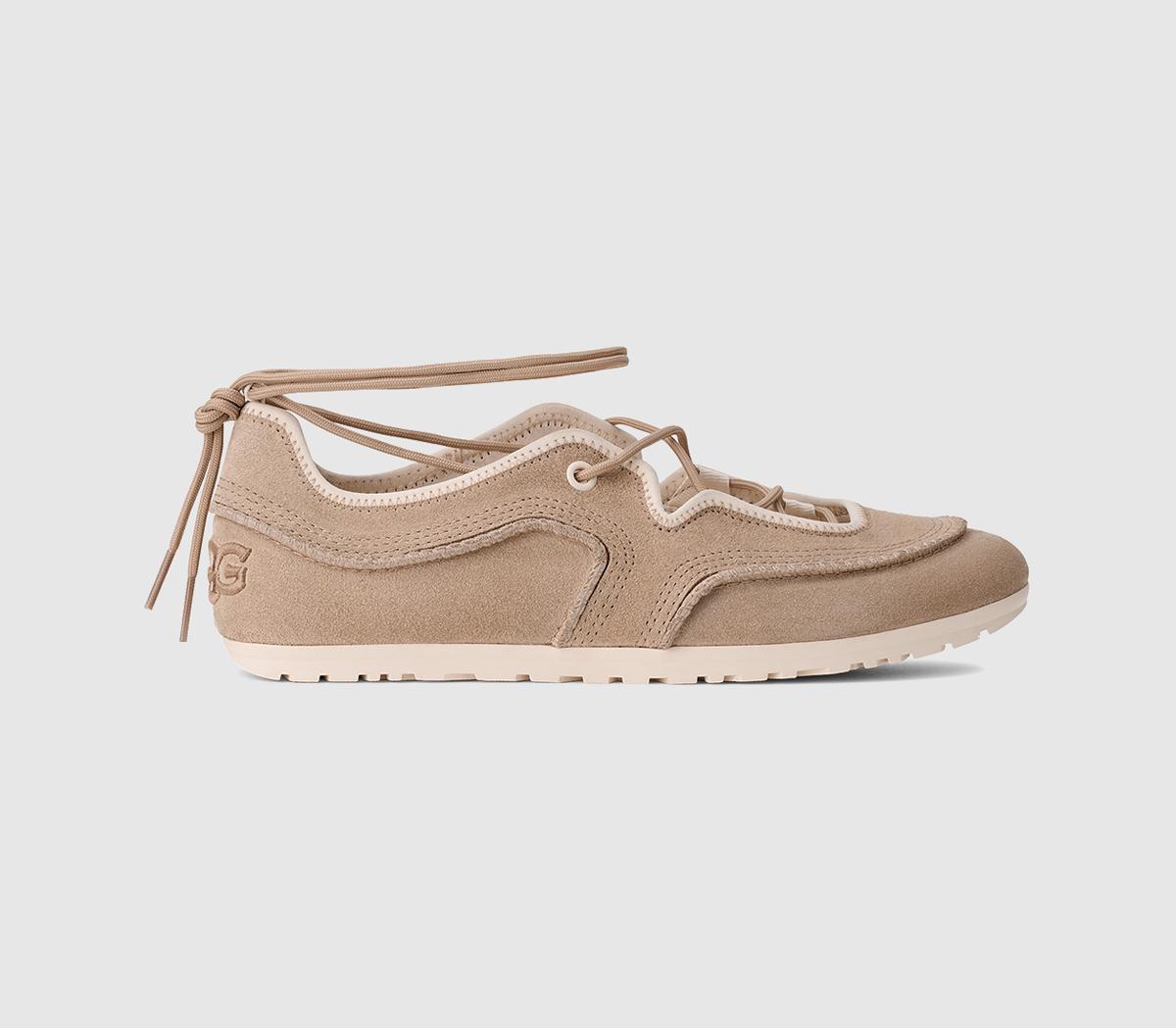 UGG Womens Quill Ballet Sneakers Mustard Seed Natural, 4