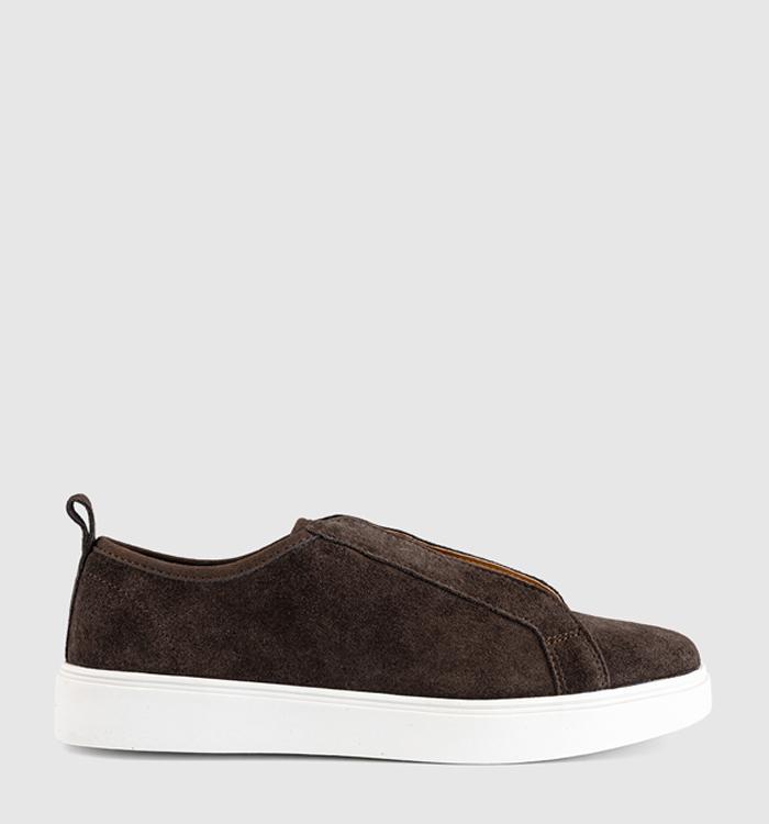 OFFICE Concord Slip On Trainers Brown Suede
