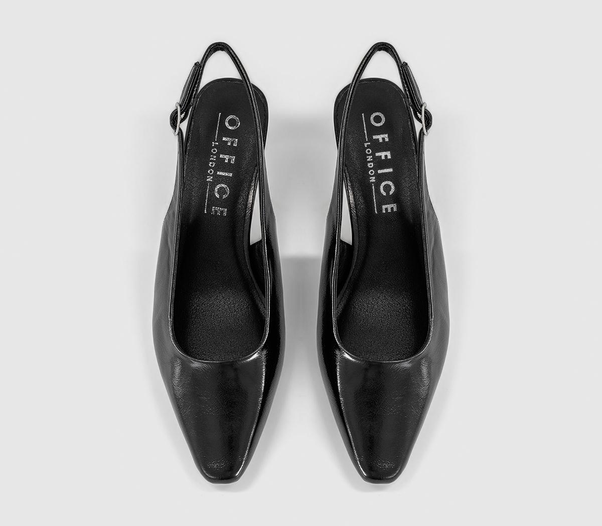OFFICEMacie Chisel Toe Slingback Court HeelsBlack