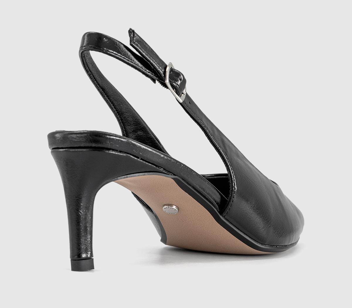 OFFICEMacie Chisel Toe Slingback Court HeelsBlack