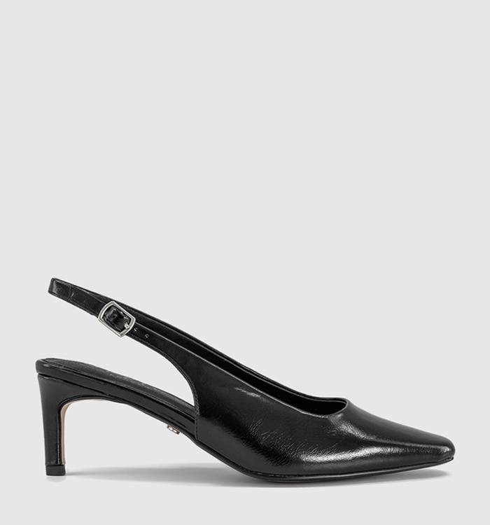 OFFICE Macie Chisel Toe Slingback Court Heels Black