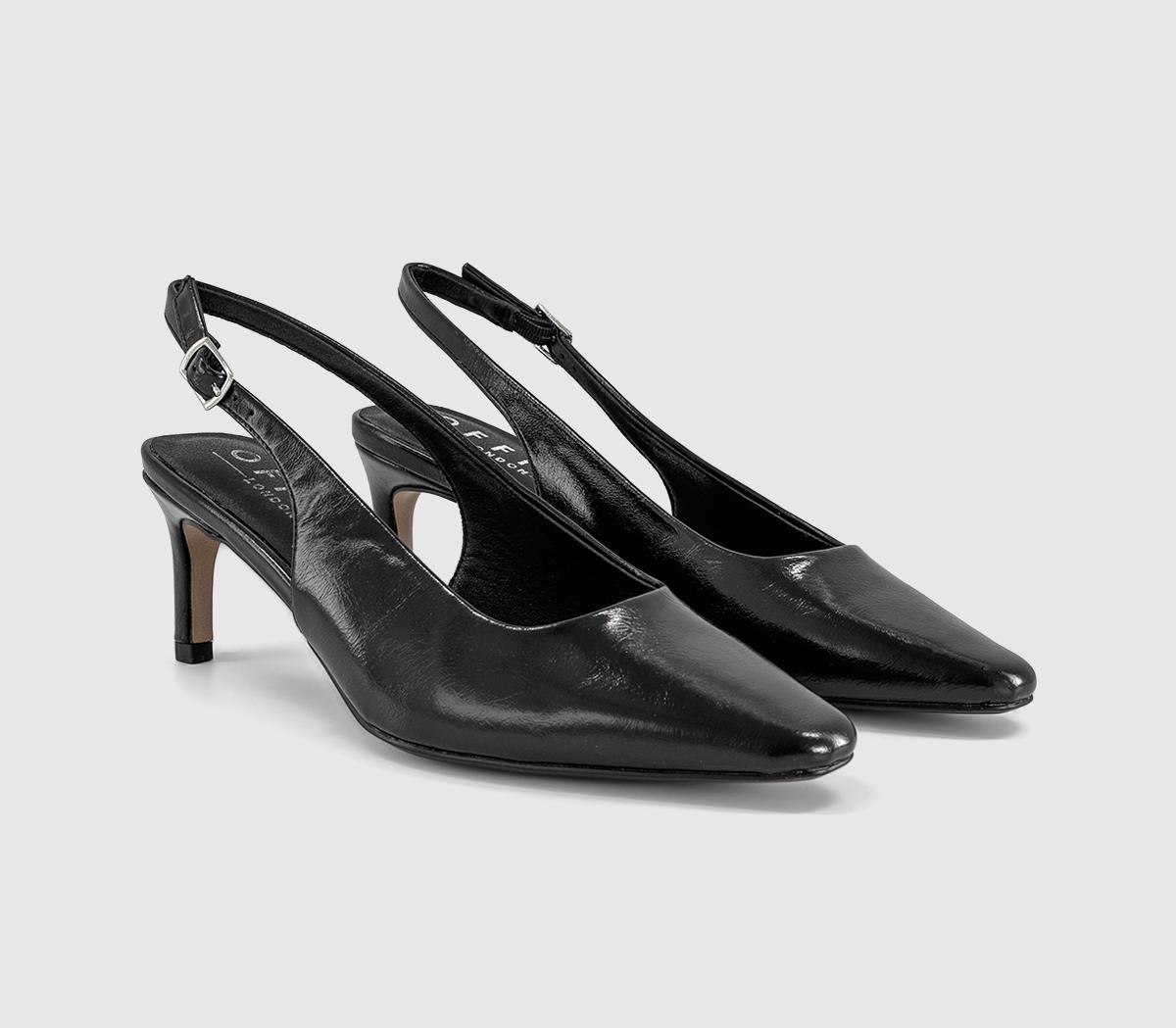 OFFICEMacie Chisel Toe Slingback Court HeelsBlack