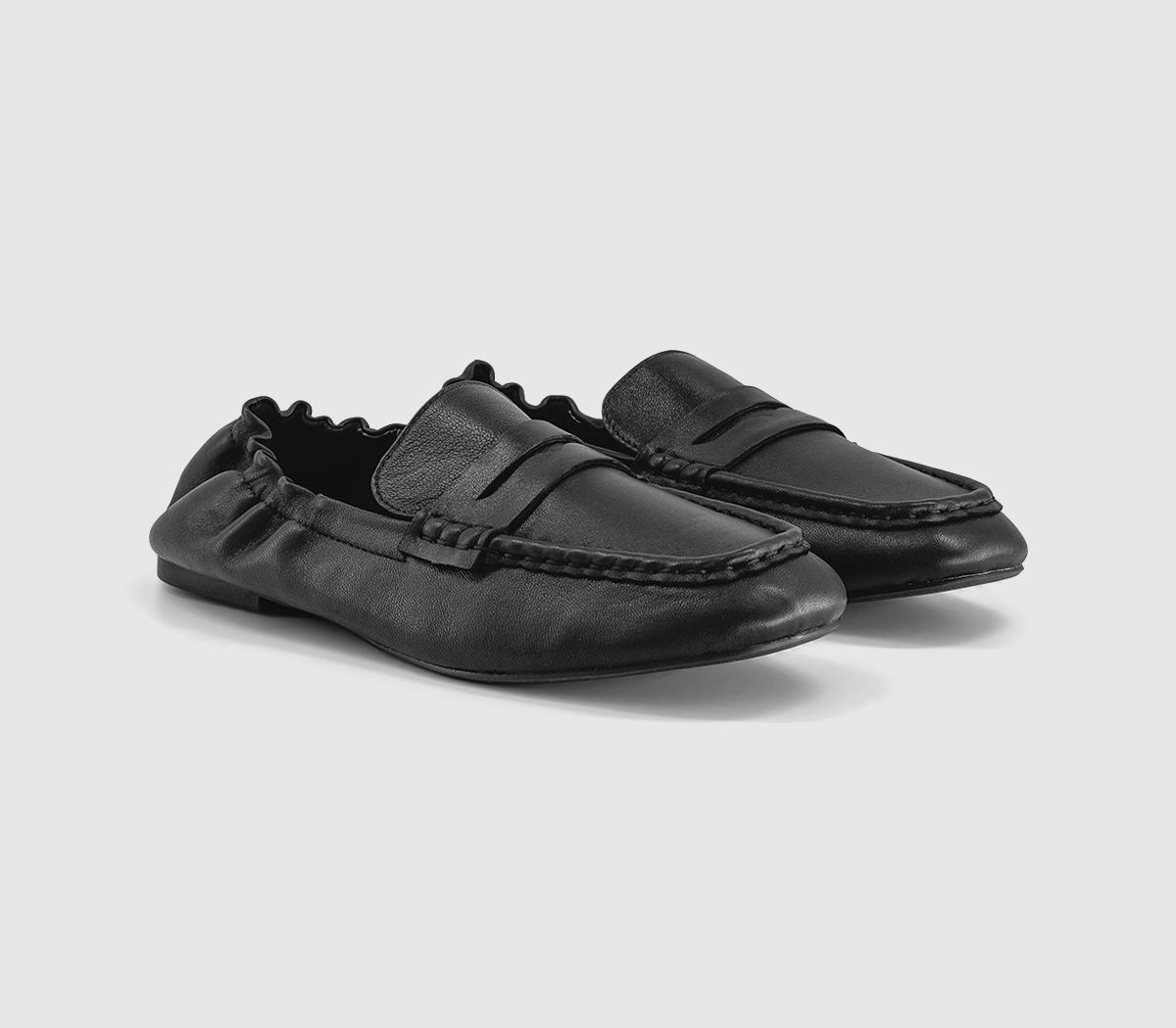 OFFICEFlux Elastic Back Penny LoafersBlack Leather