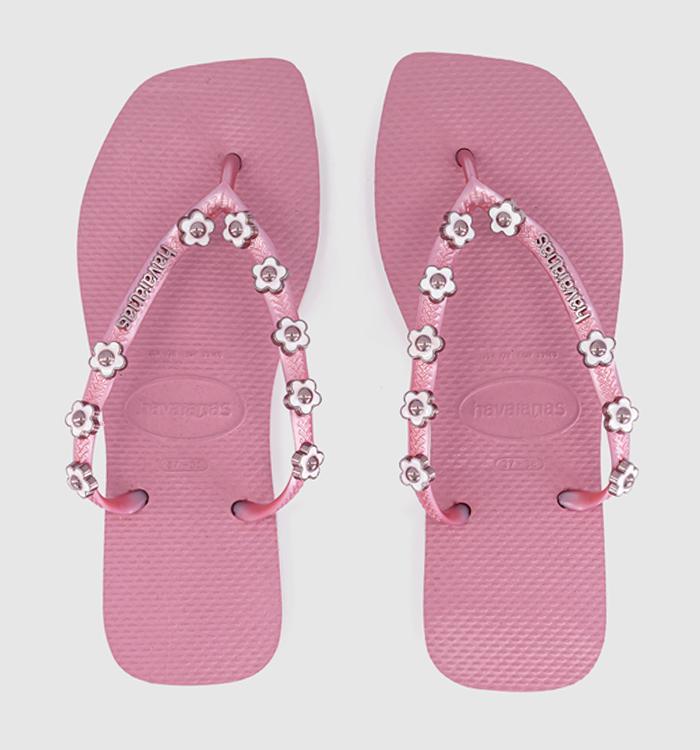 Havaianas Slim Square Stylish Flip Flops Rose Chiffon