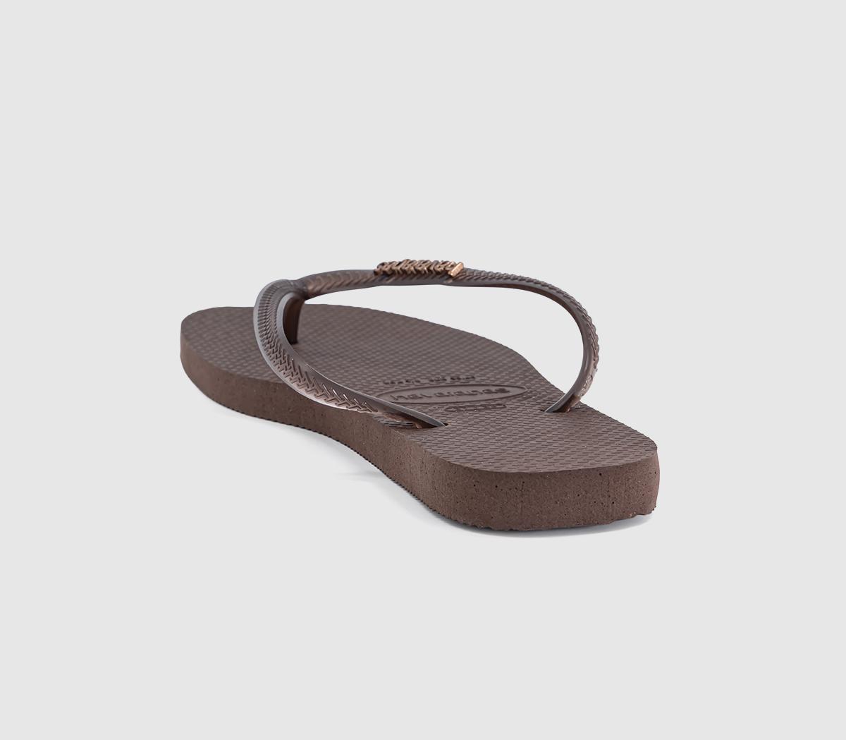 HavaianasSlim Split Flip FlopsBrown
