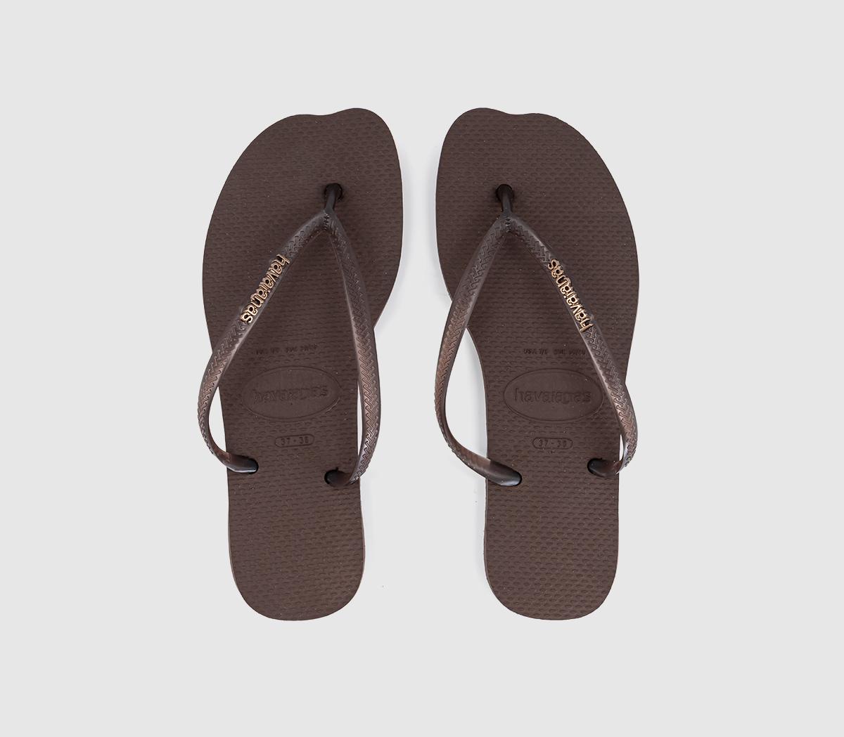 HavaianasSlim Split Flip FlopsBrown