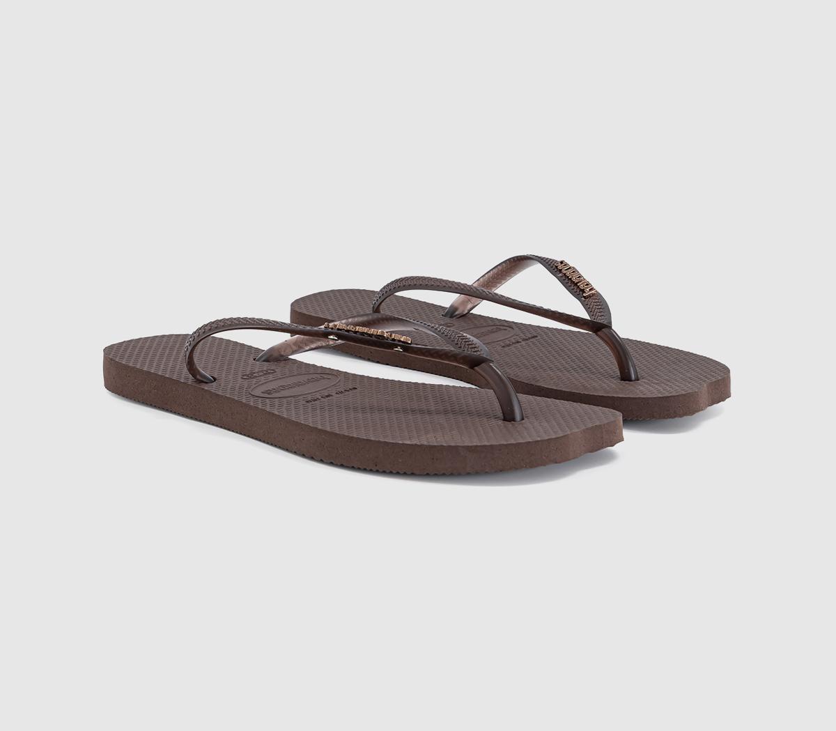 HavaianasSlim Split Flip FlopsBrown