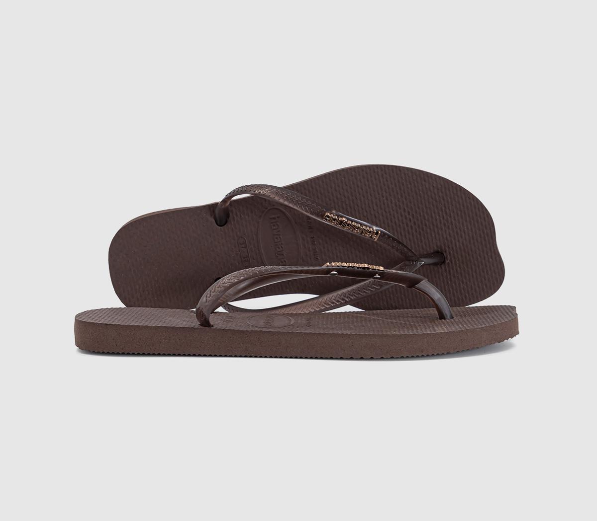 HavaianasSlim Split Flip FlopsBrown