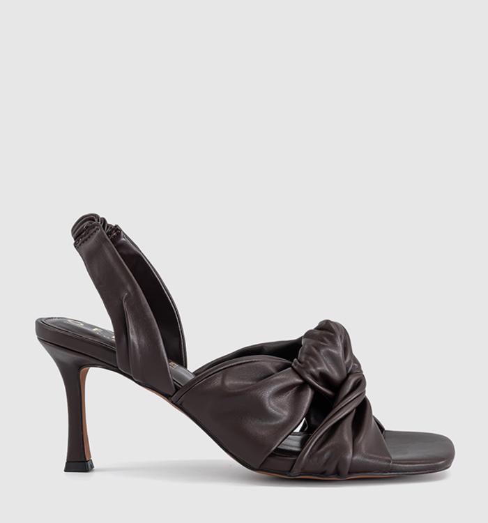 OFFICE Melani Twist Front Slingback Sandals Brown