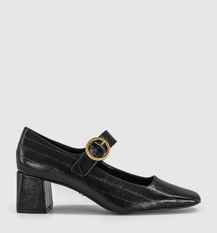 OFFICE Macaroon - Single Strap Mary Jane Black