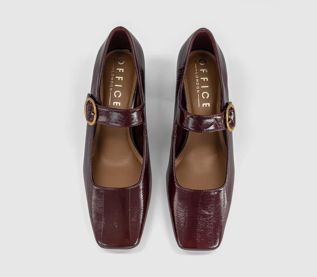 OFFICEMacaroon - Single Strap Mary JaneBurgundy