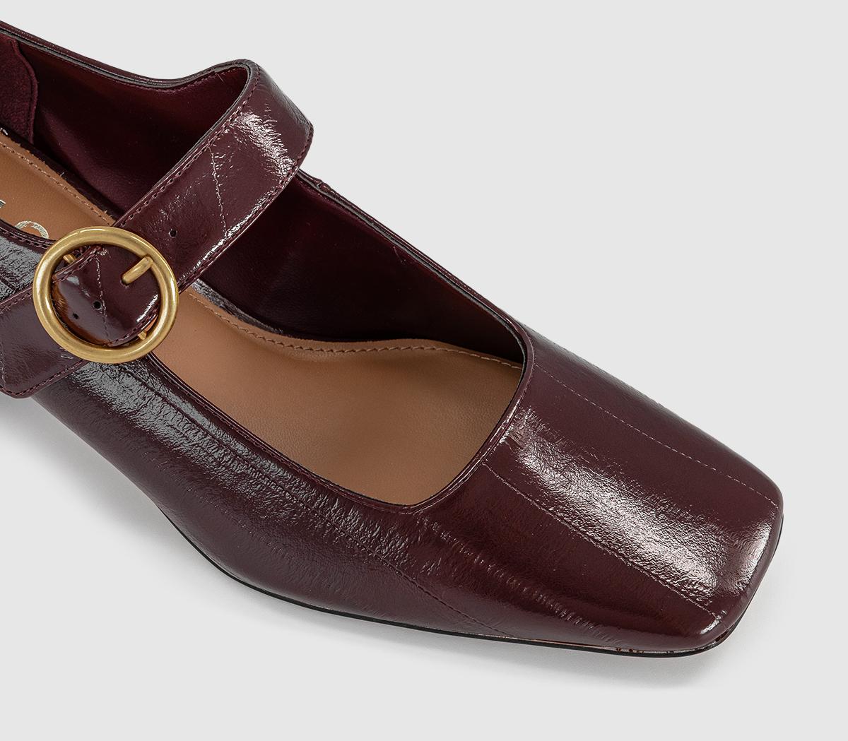 OFFICEMacaroon - Single Strap Mary JaneBurgundy