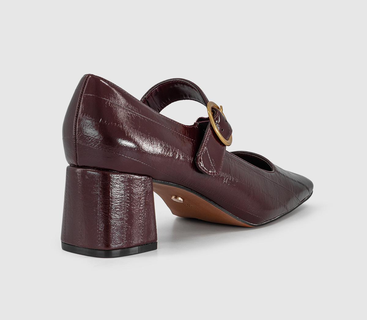 OFFICEMacaroon - Single Strap Mary JaneBurgundy