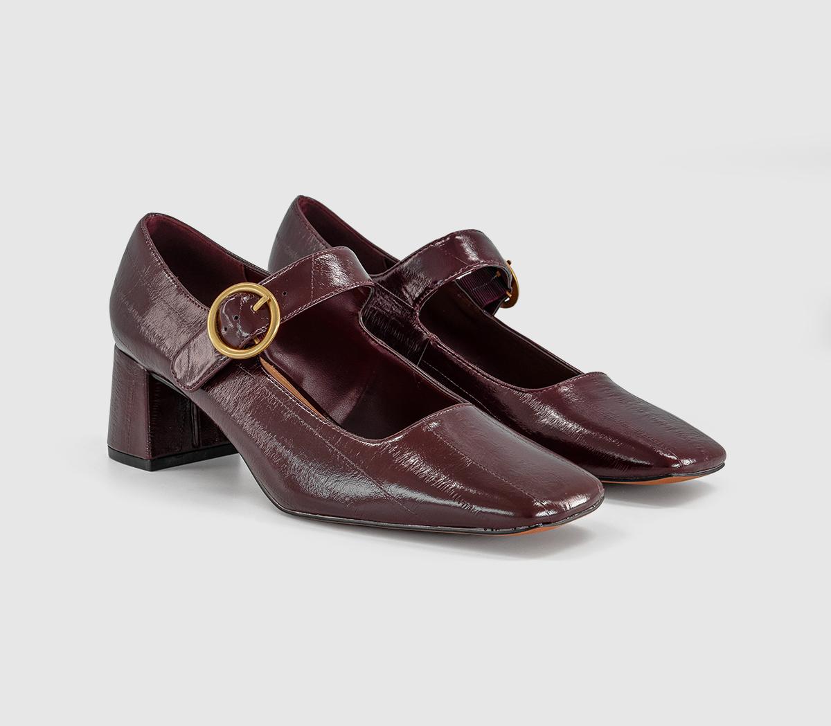 OFFICEMacaroon - Single Strap Mary JaneBurgundy