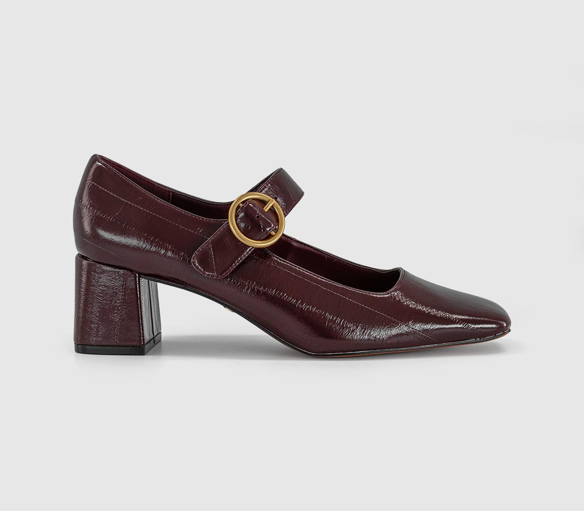 OFFICEMacaroon - Single Strap Mary JaneBurgundy