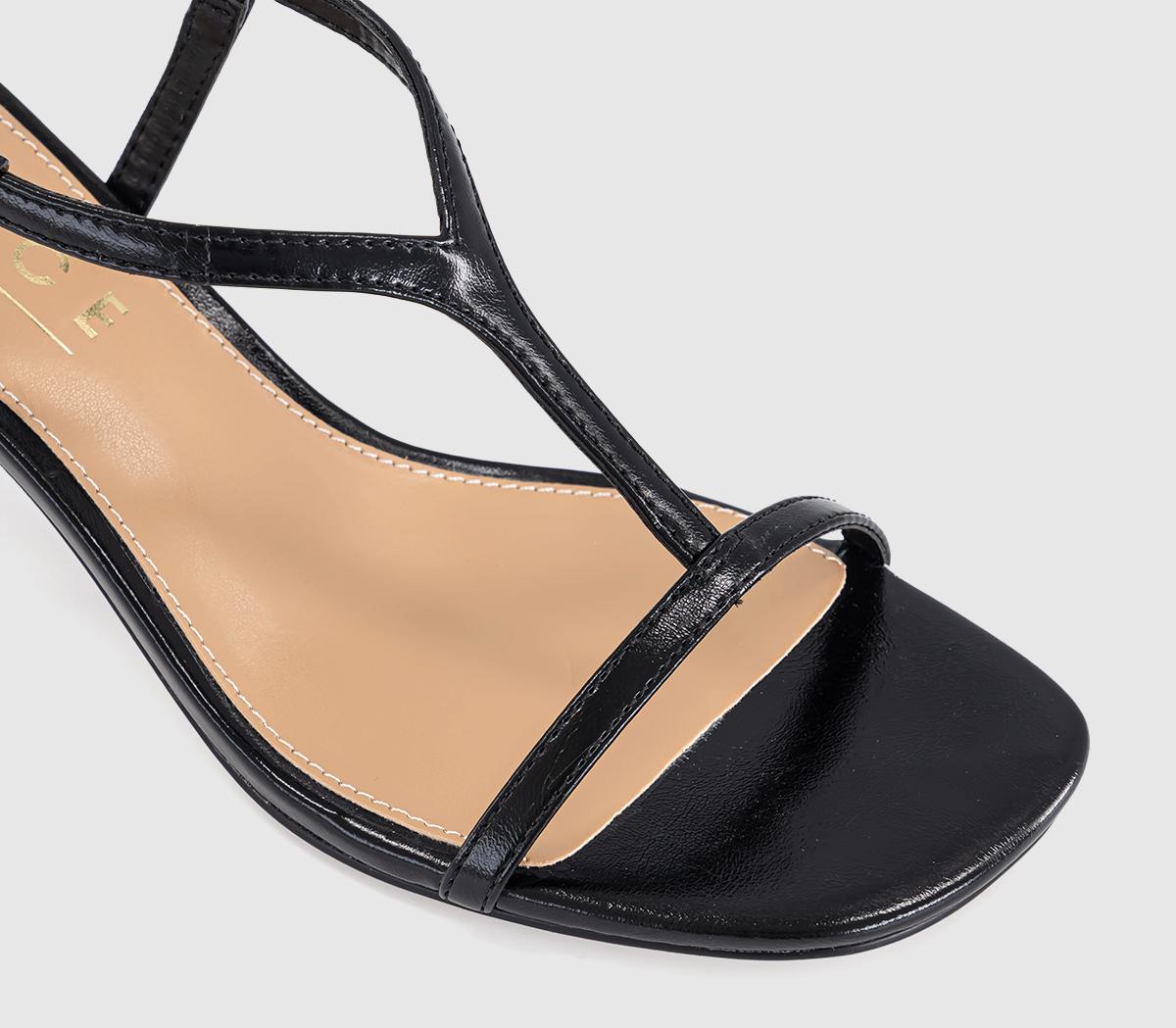 OFFICEMystery T Bar Heeled SandalsBlack