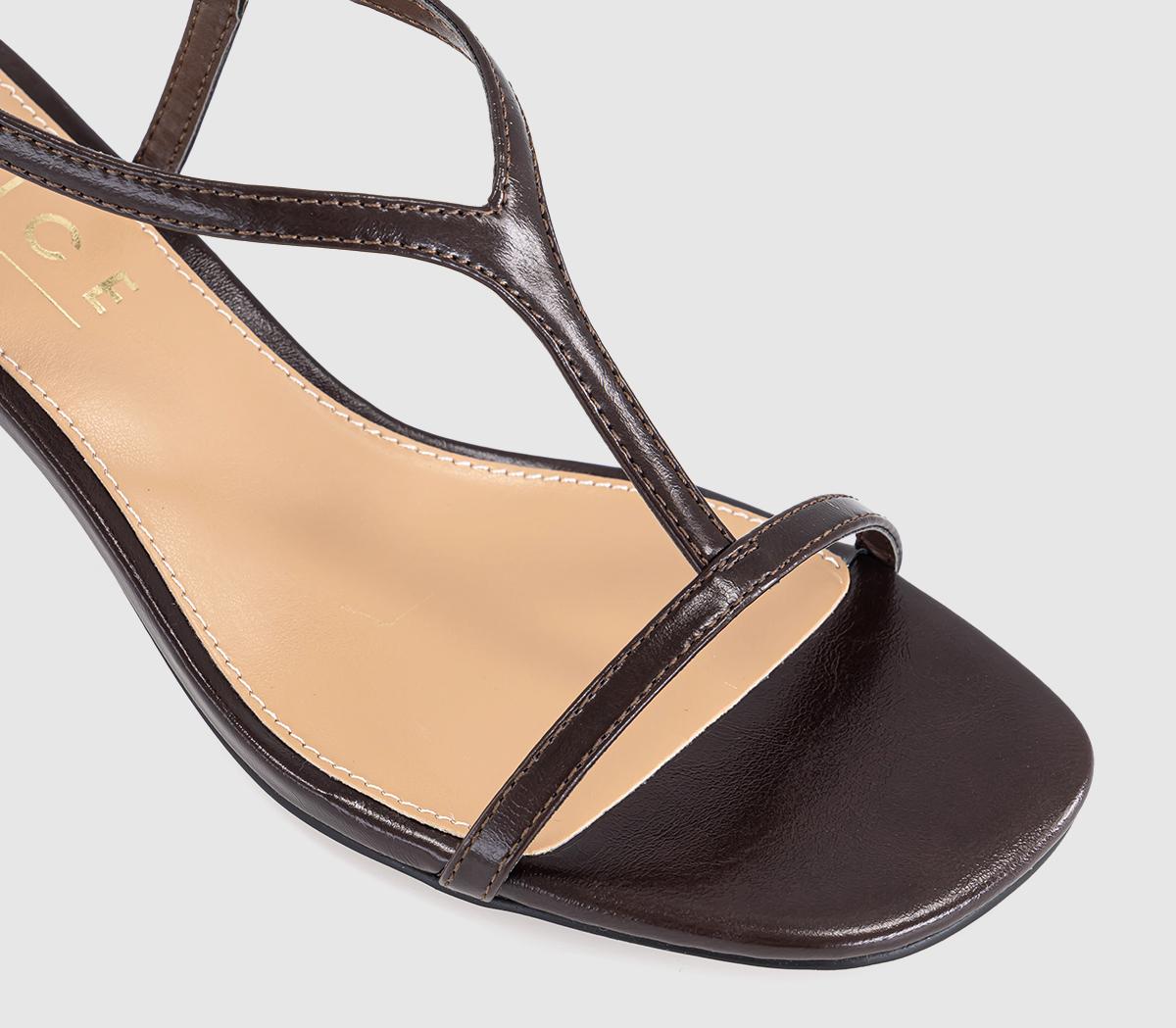 OFFICEMystery T Bar Heeled SandalsBrown