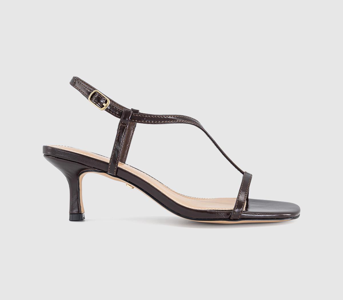 OFFICEMystery T Bar Heeled SandalsBrown