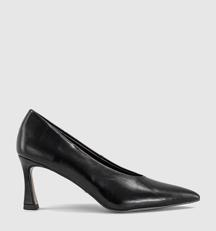 OFFICE Mirror High Vamp Full Court Heels Black