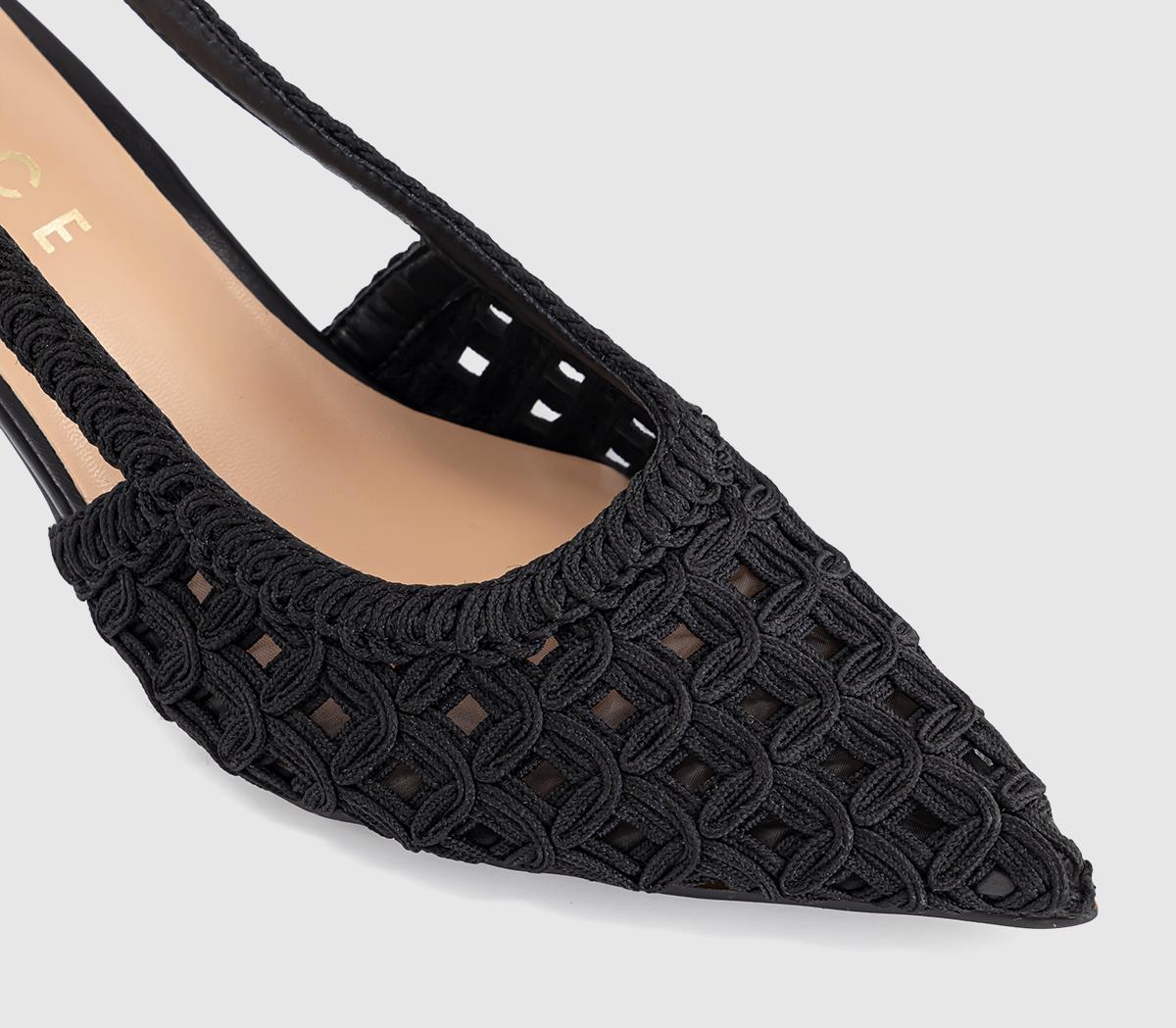 OFFICEMiami Woven Slingback HeelsBlack