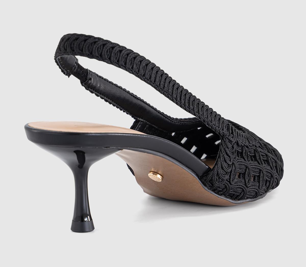 OFFICEMiami Woven Slingback HeelsBlack