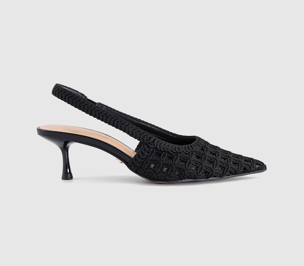 OFFICEMiami Woven Slingback HeelsBlack
